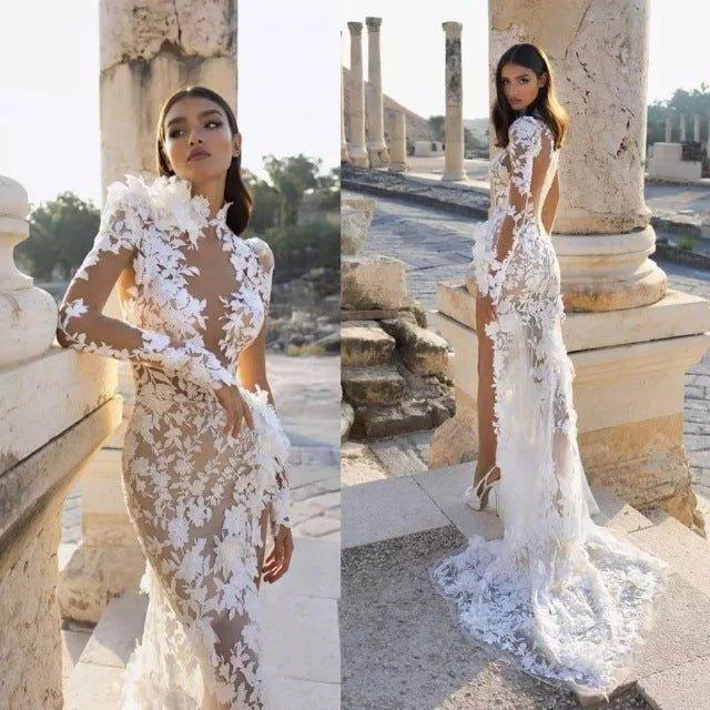 Arabia Illusion Lace Wedding Dress