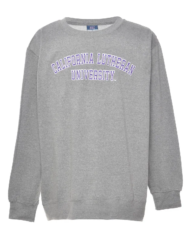 Grey California Lutheran University Printed Sweatshirt - XL